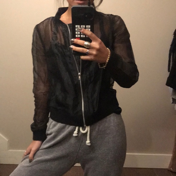 H&M Jackets & Blazers - LAST CALL!! Mesh Bomber Jacket